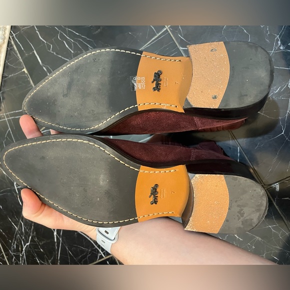 Coach Bowery Chelsea Boot Red Metallic Size 7 - Picture 4 of 6